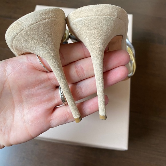 Alexandre Birman Selena 85 Sandals- Gold - Picture 7 of 10